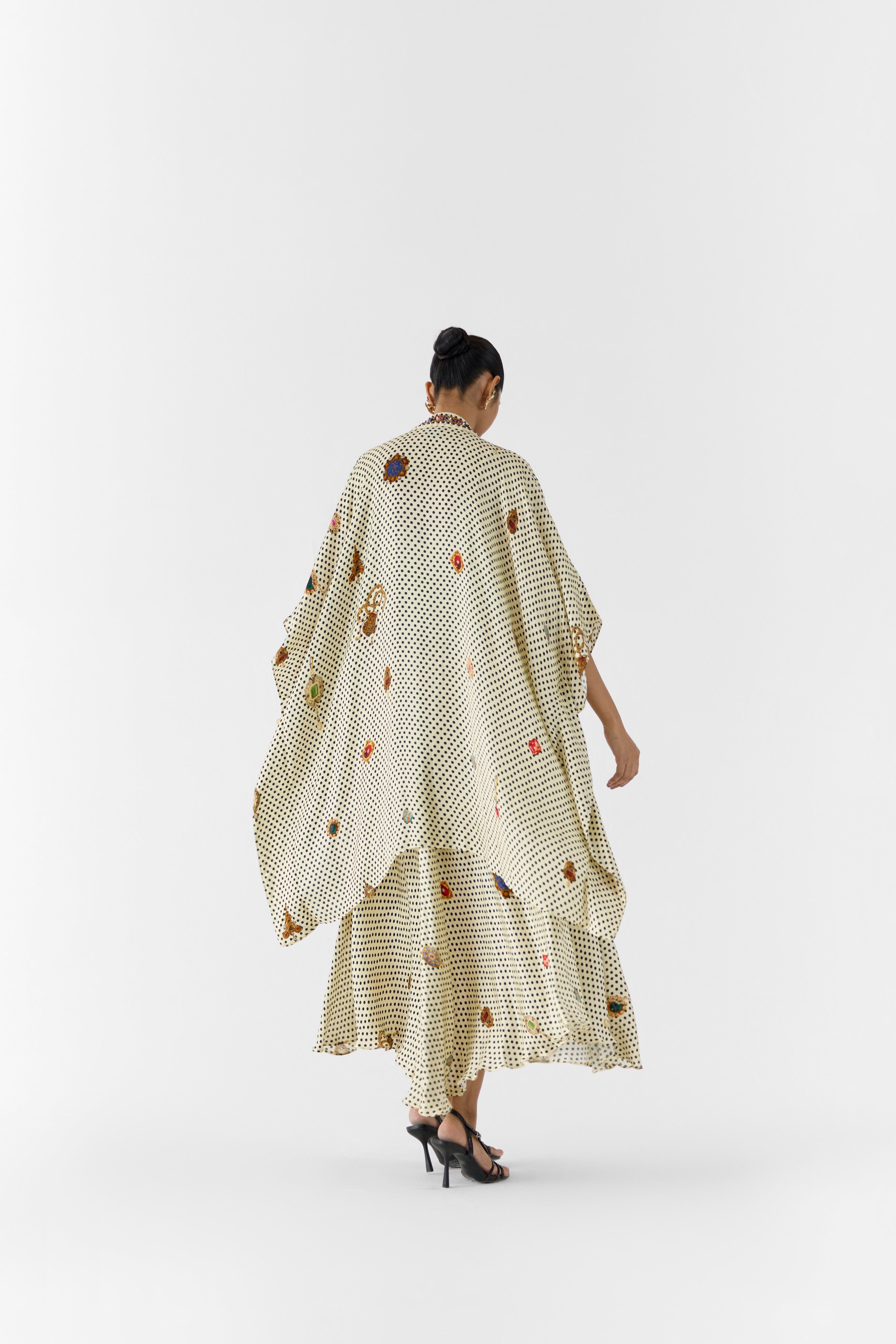 PEARL POLKA DOT STRAPPY DRESS & CAPE