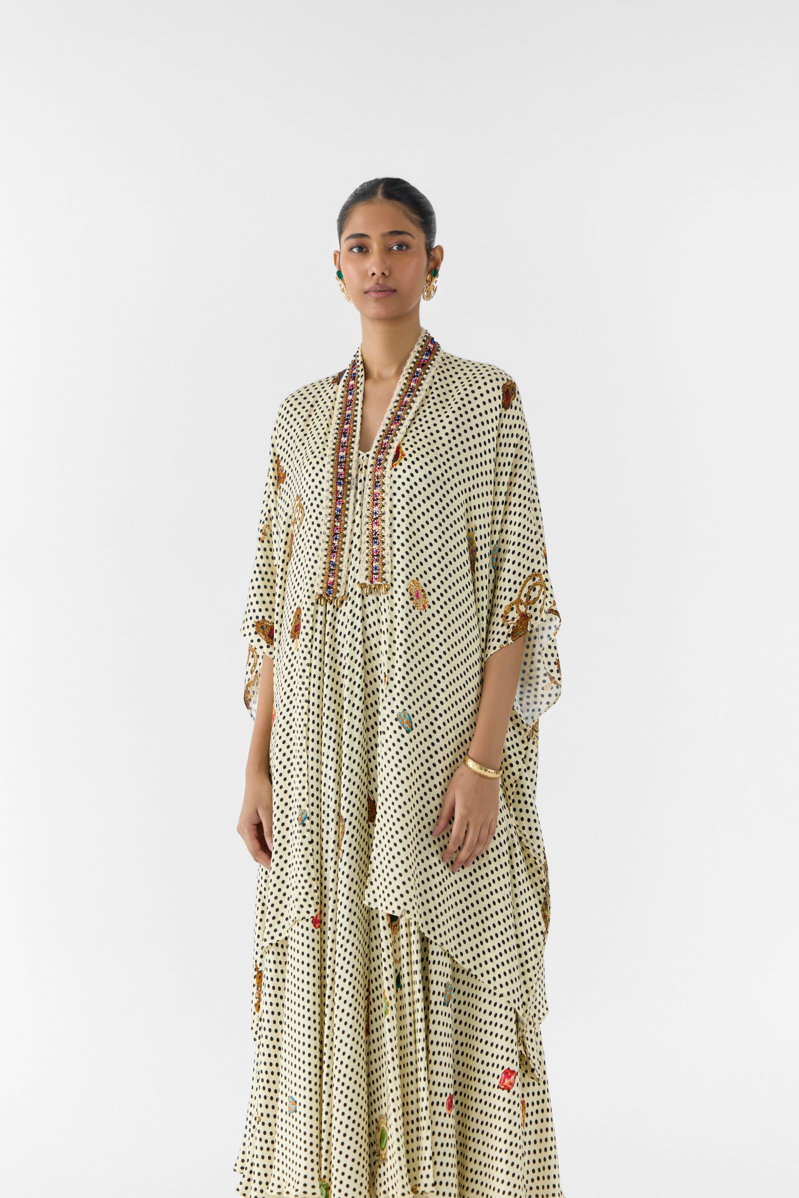 PEARL POLKA DOT STRAPPY DRESS & CAPE