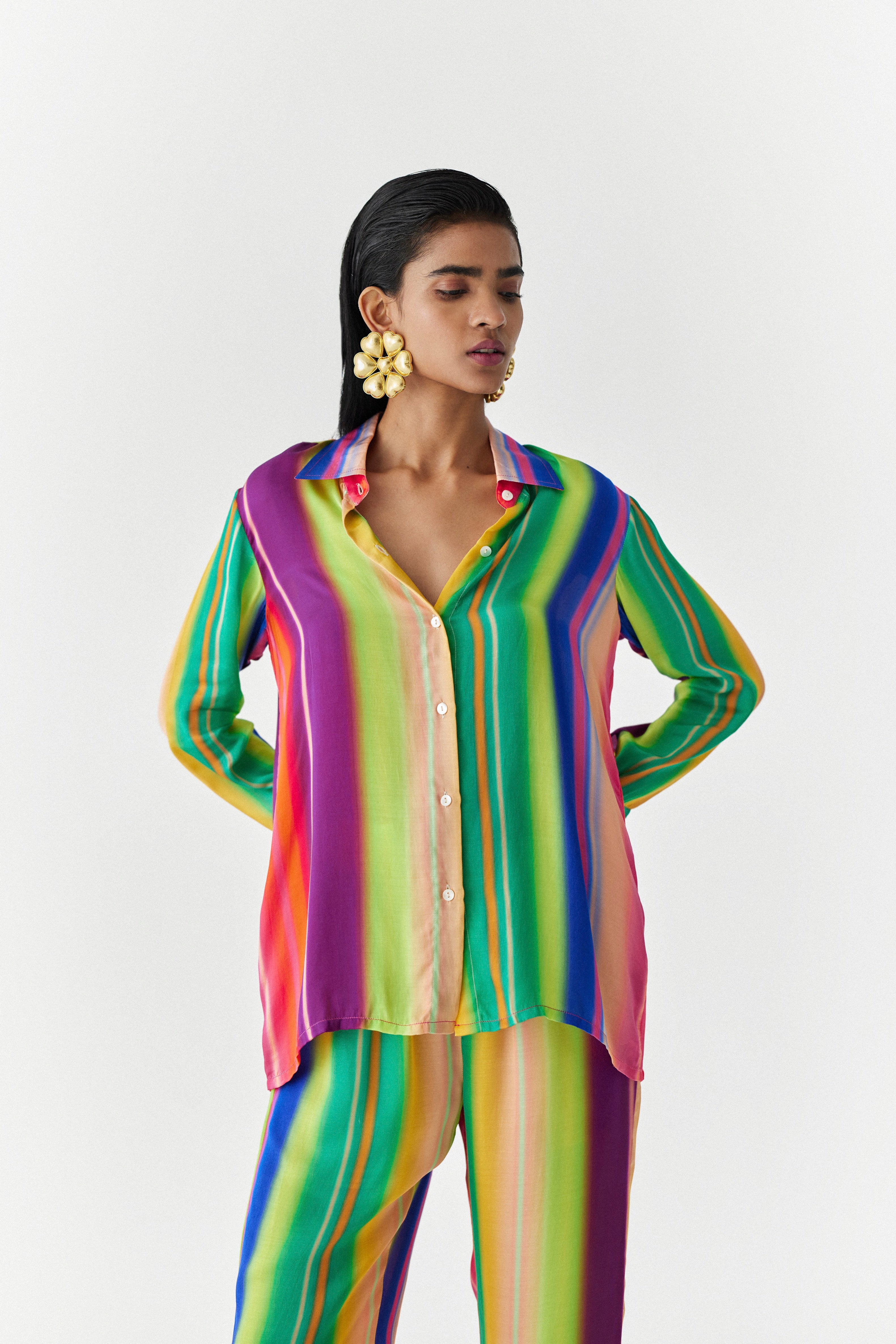 RAINBOW SHIRT AND TROUSERS CO-ORD