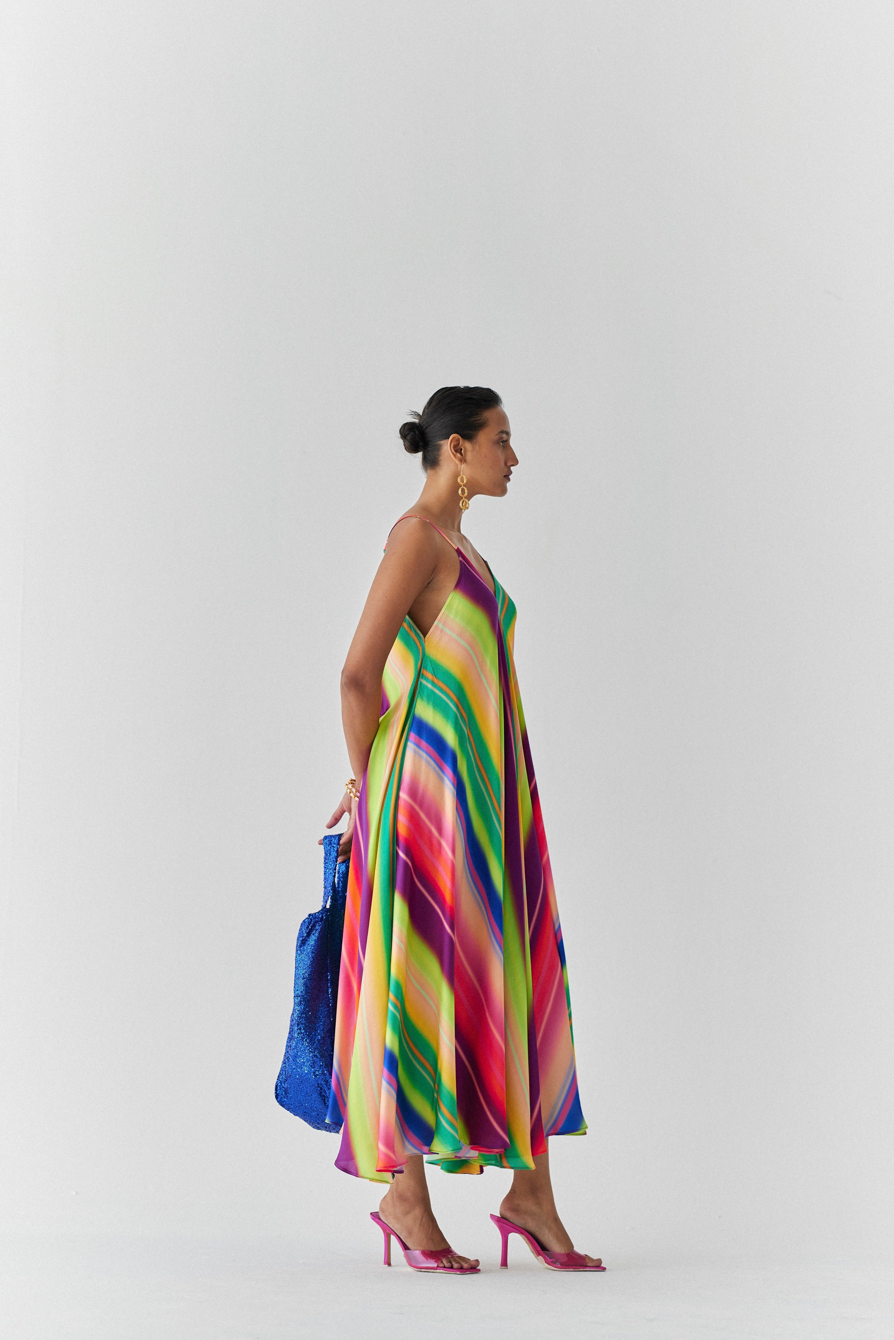 RAINBOW STRAPPY DRESS