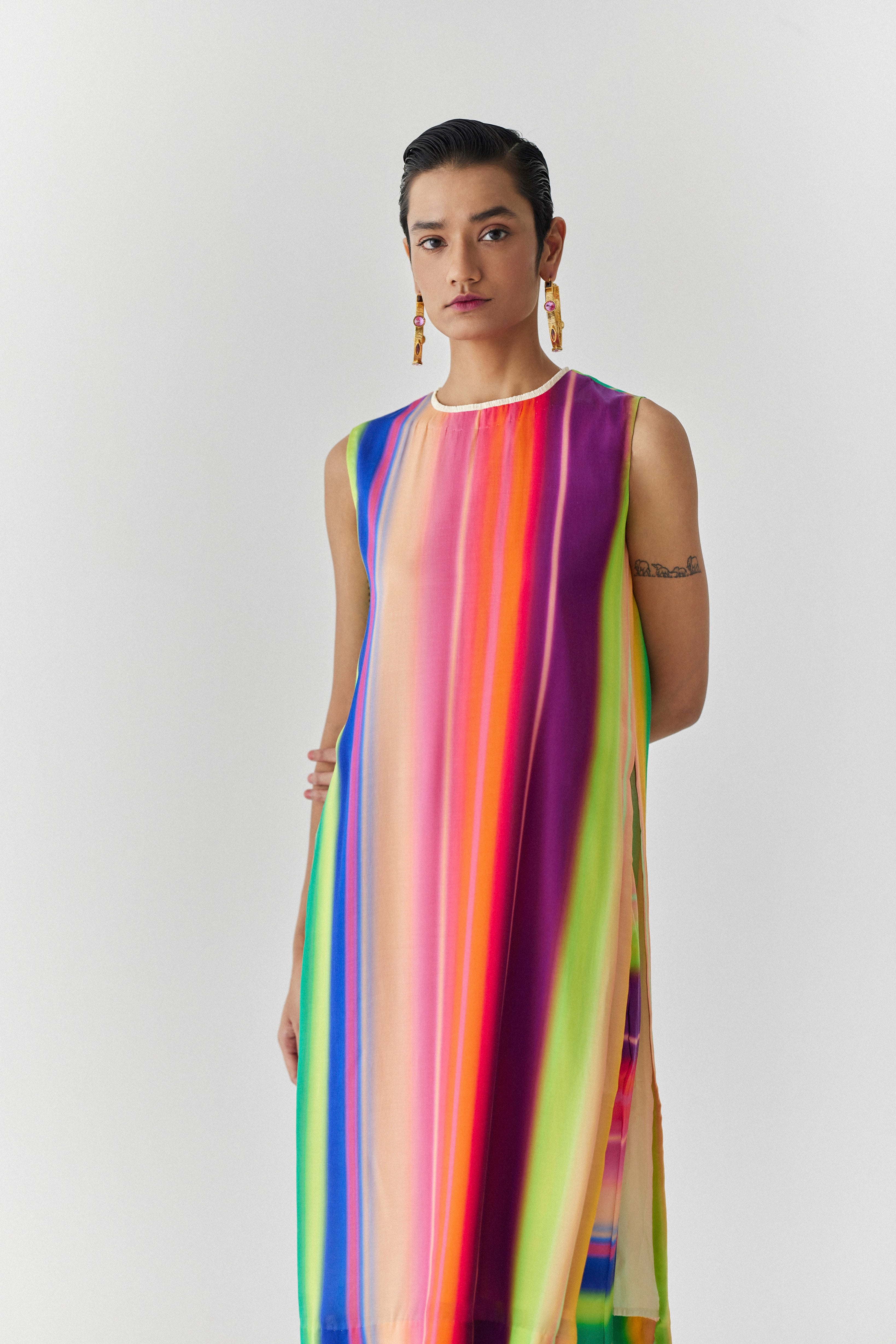 RAINBOW KURTA AND PANTS CO-ORD