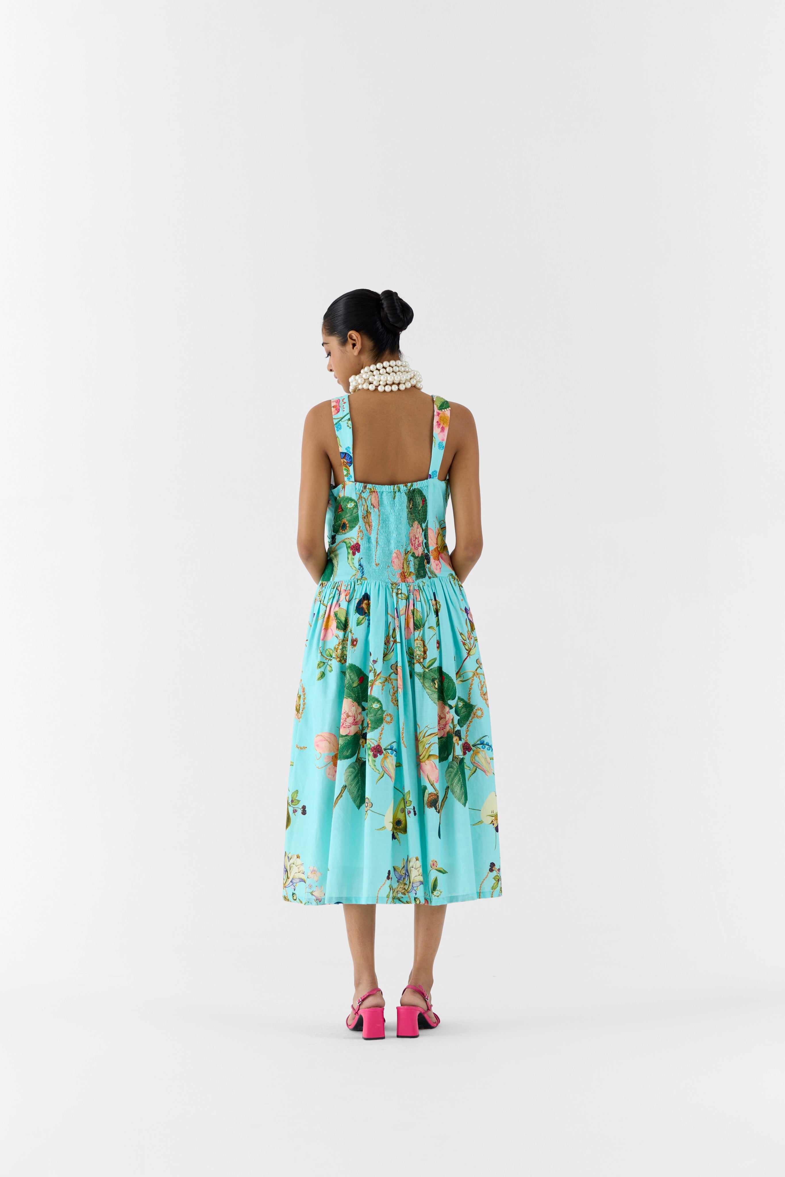 BLUE BLOSSOM SWEETHEART DRESS