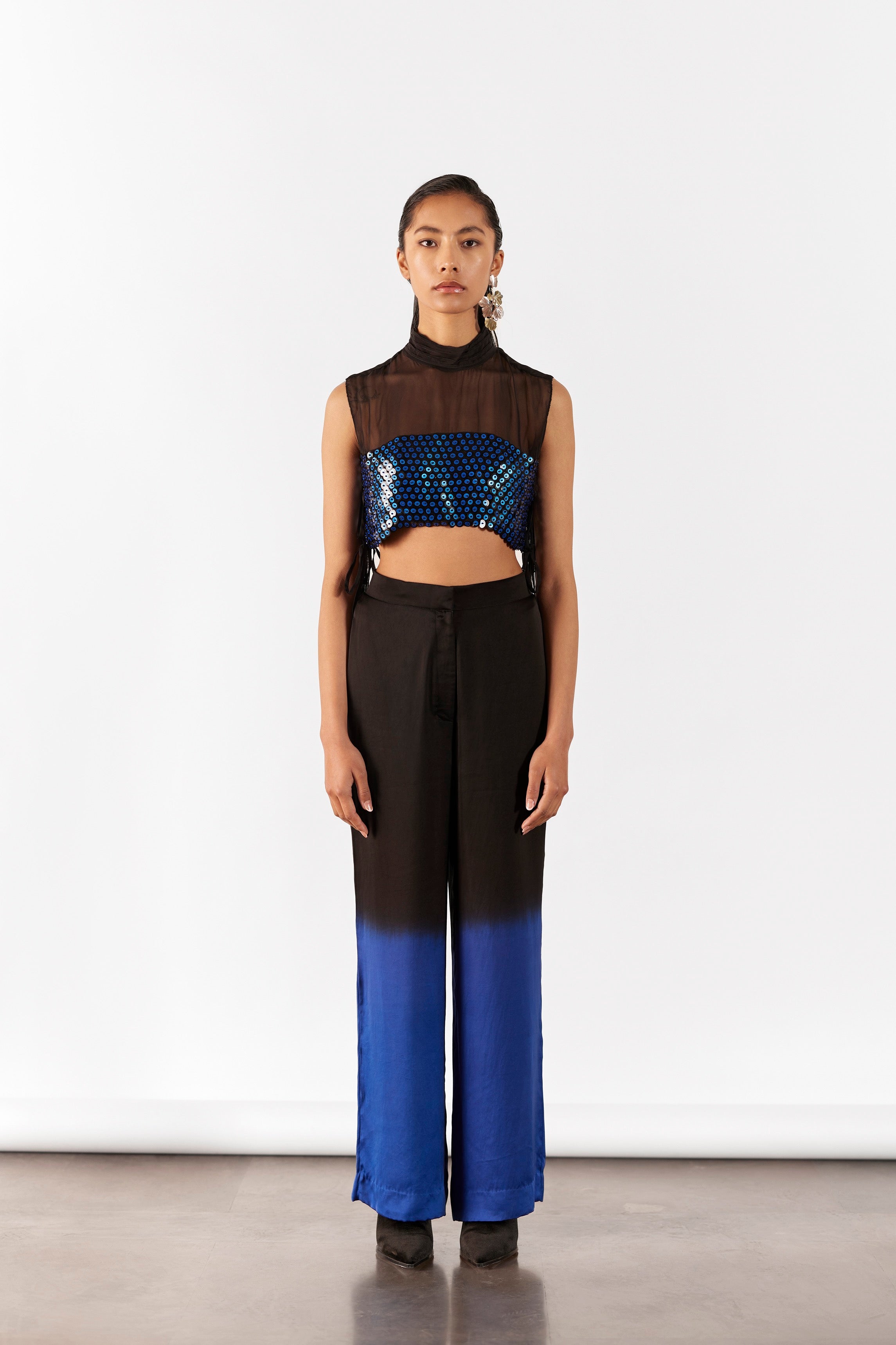 FIREFLY TOP WITH BLUE/BLACK OMBRE PANTS
