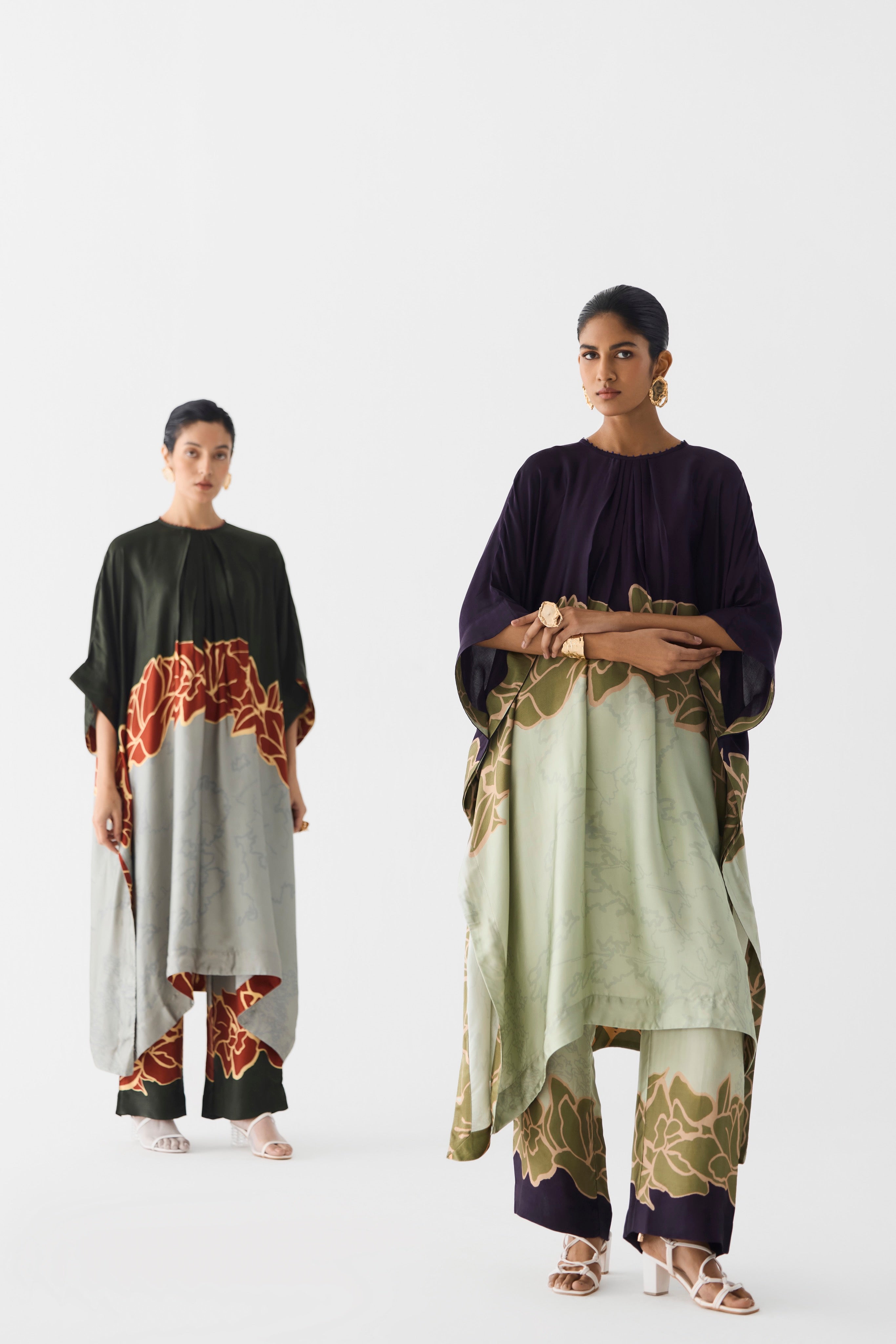 GREEN ALBA KIMONO KURTA & PANTS