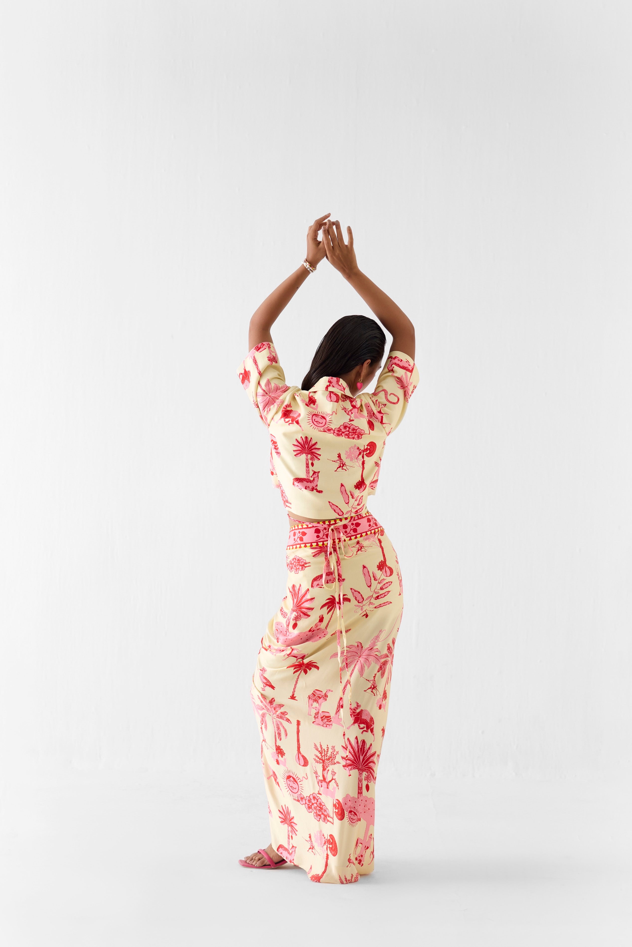 SAWAI CROP BLAZER AND SKIRT CO-ORD