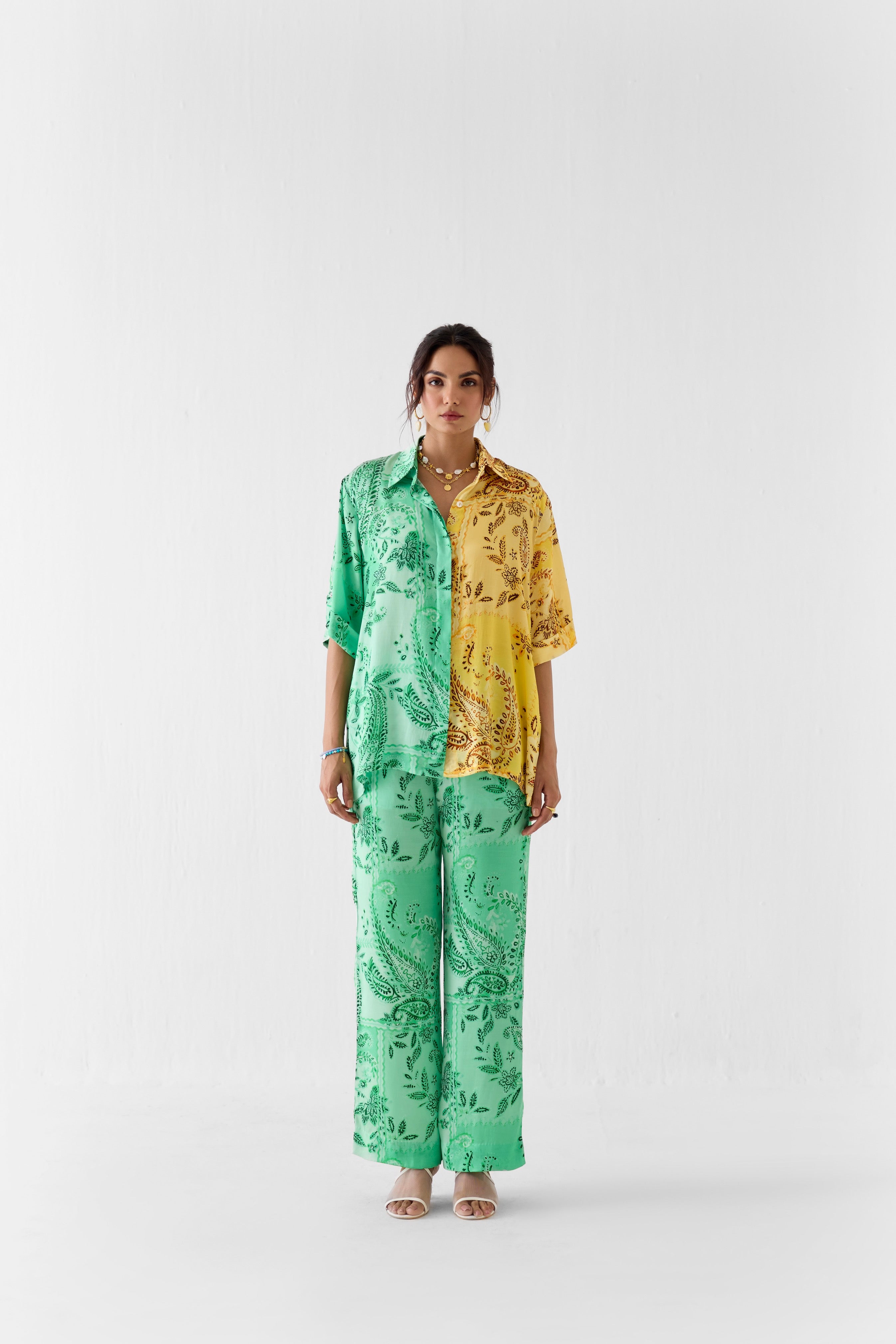 BUTA HALF AND HALF SHIRT & TROUSERS