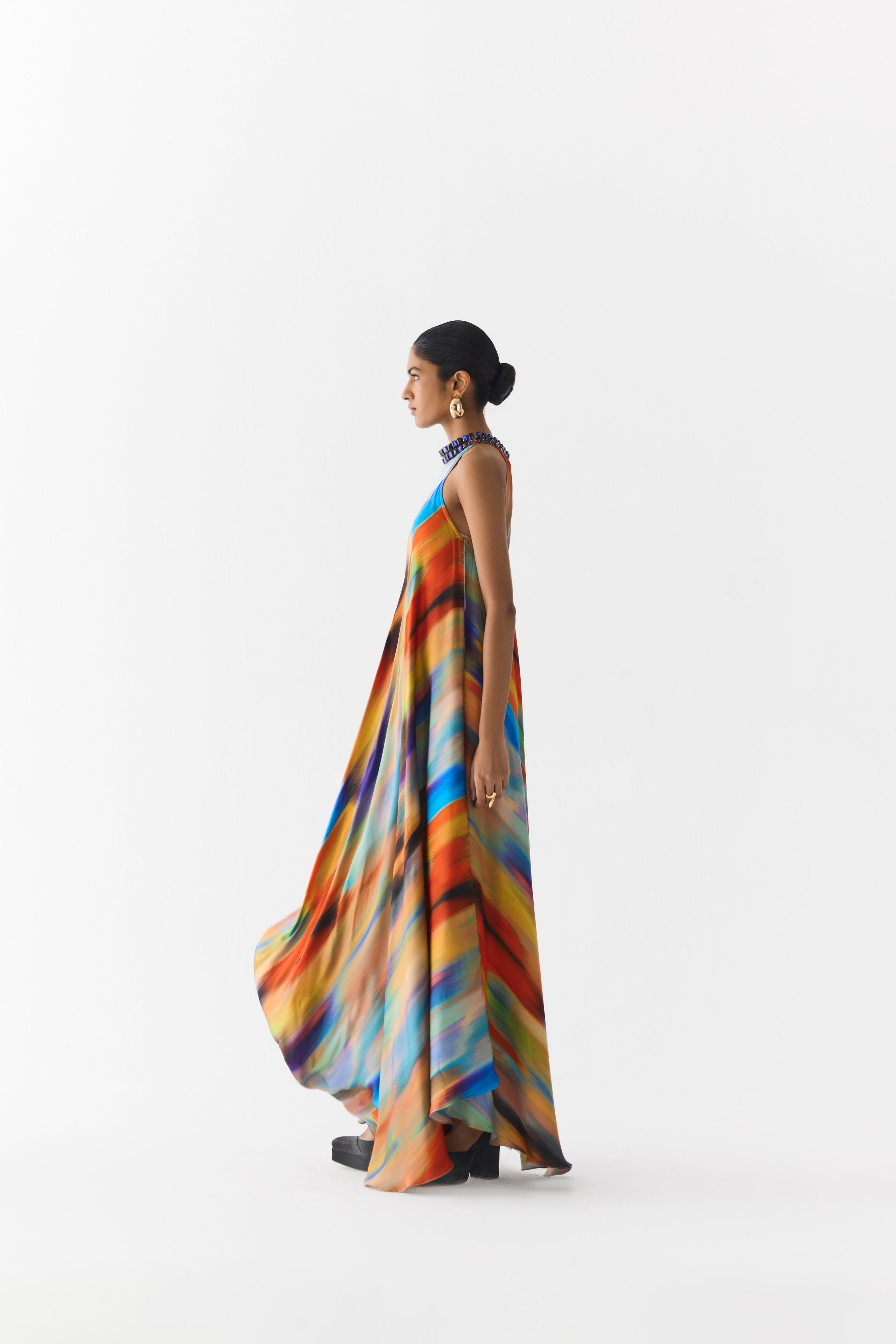 NIGHT QUEEN HALTER DRESS