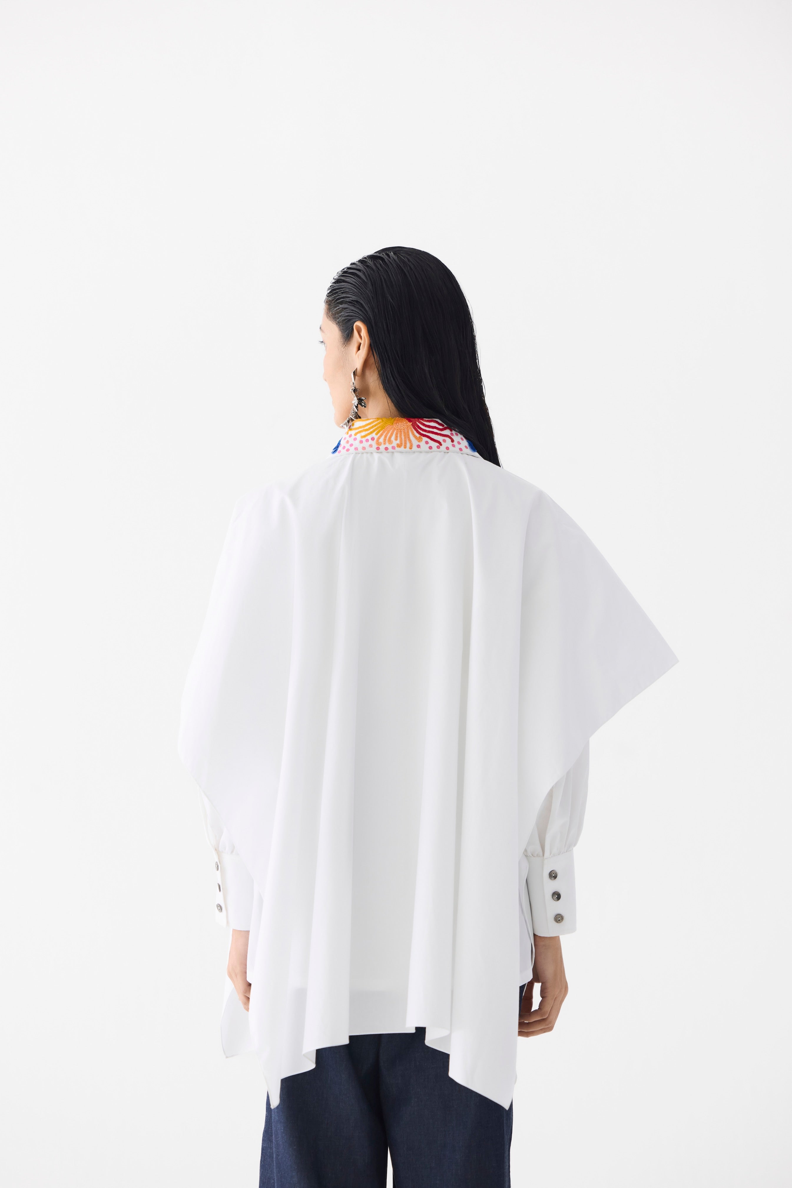 CALLA LAYERED POPLIN SHIRT