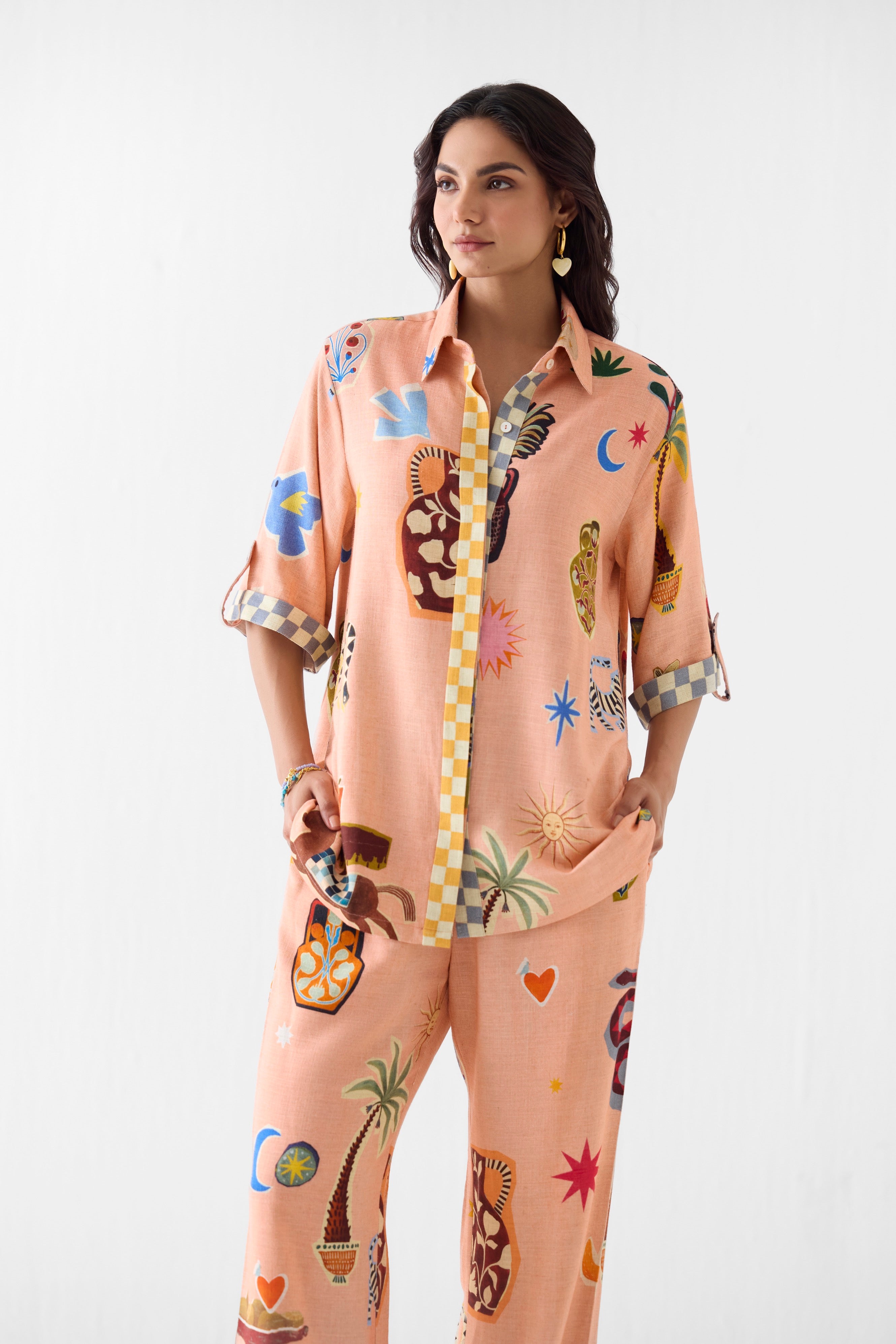 POTTERY SHIRT AND TROUSES CO-ORD