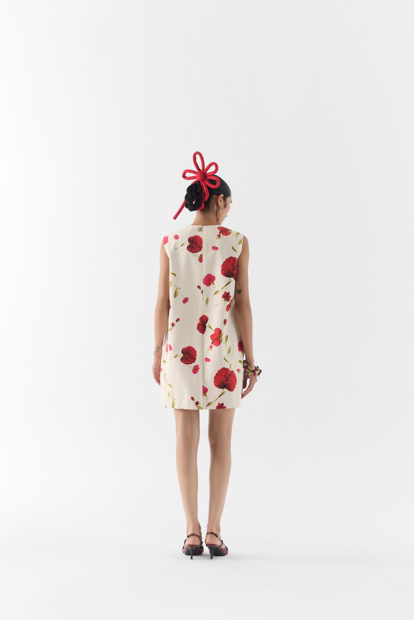 Back view of the Sisley Rose short dress by Studiorigu
