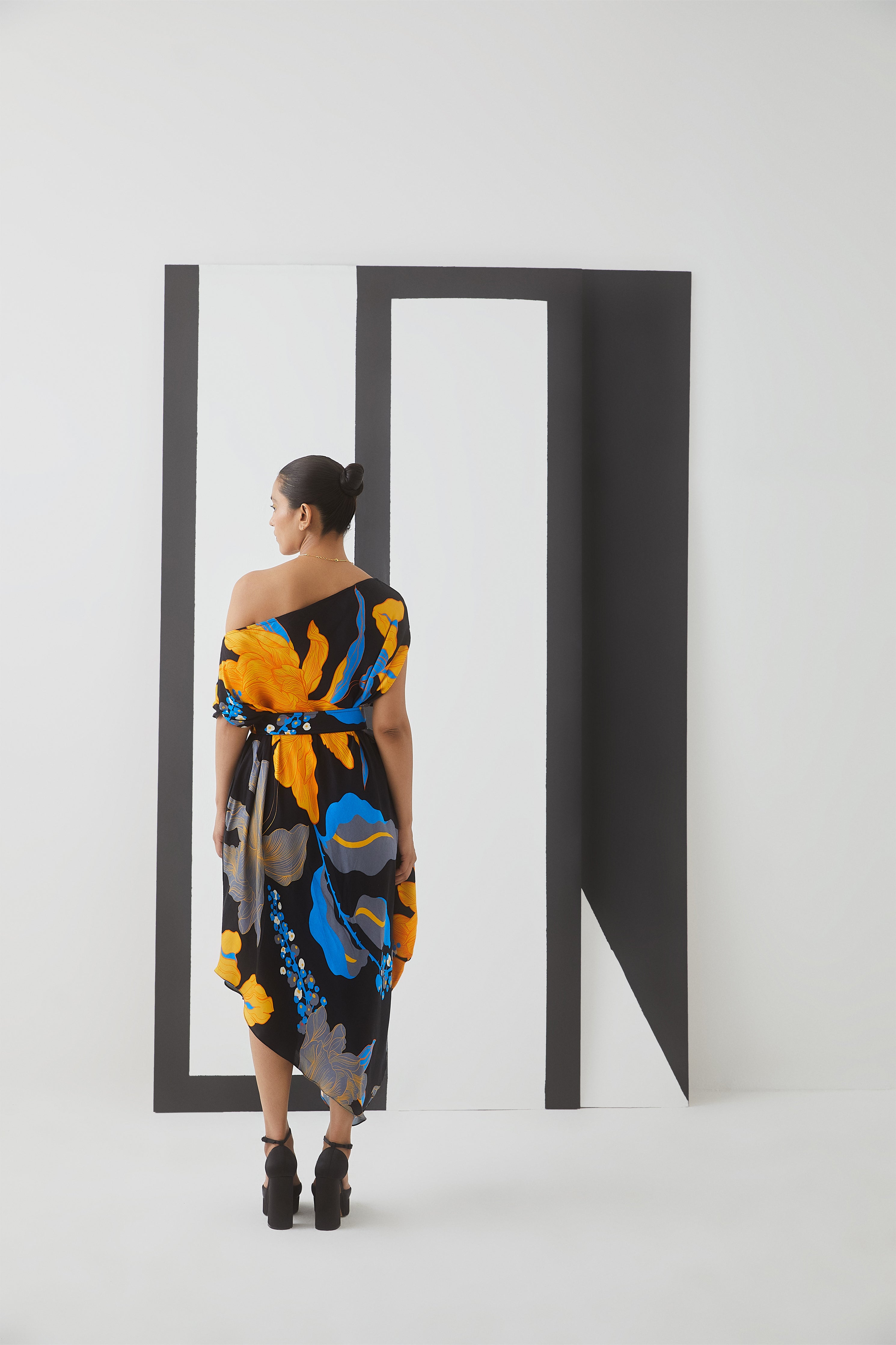 Midnight Draped Dress