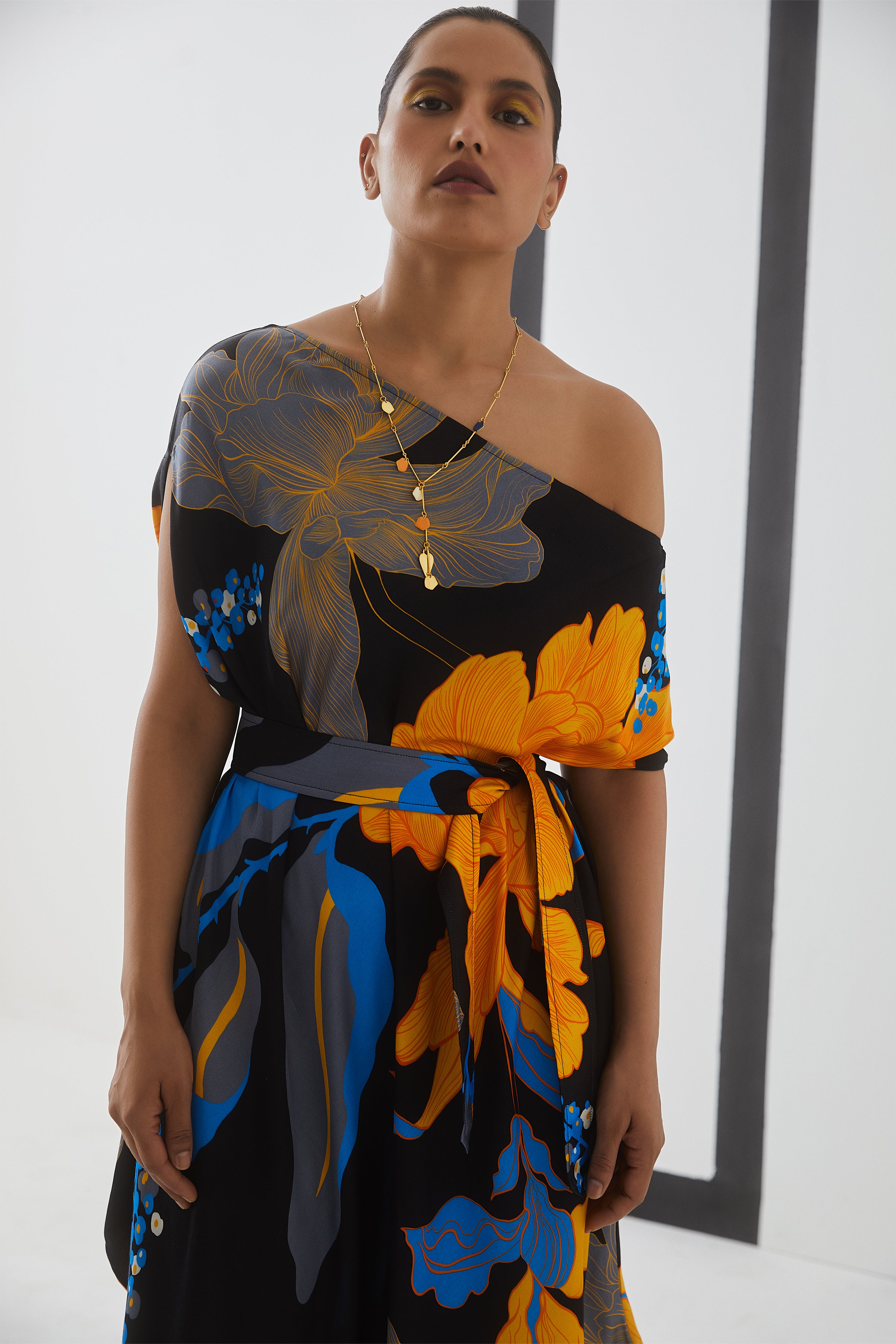 Midnight Draped Dress