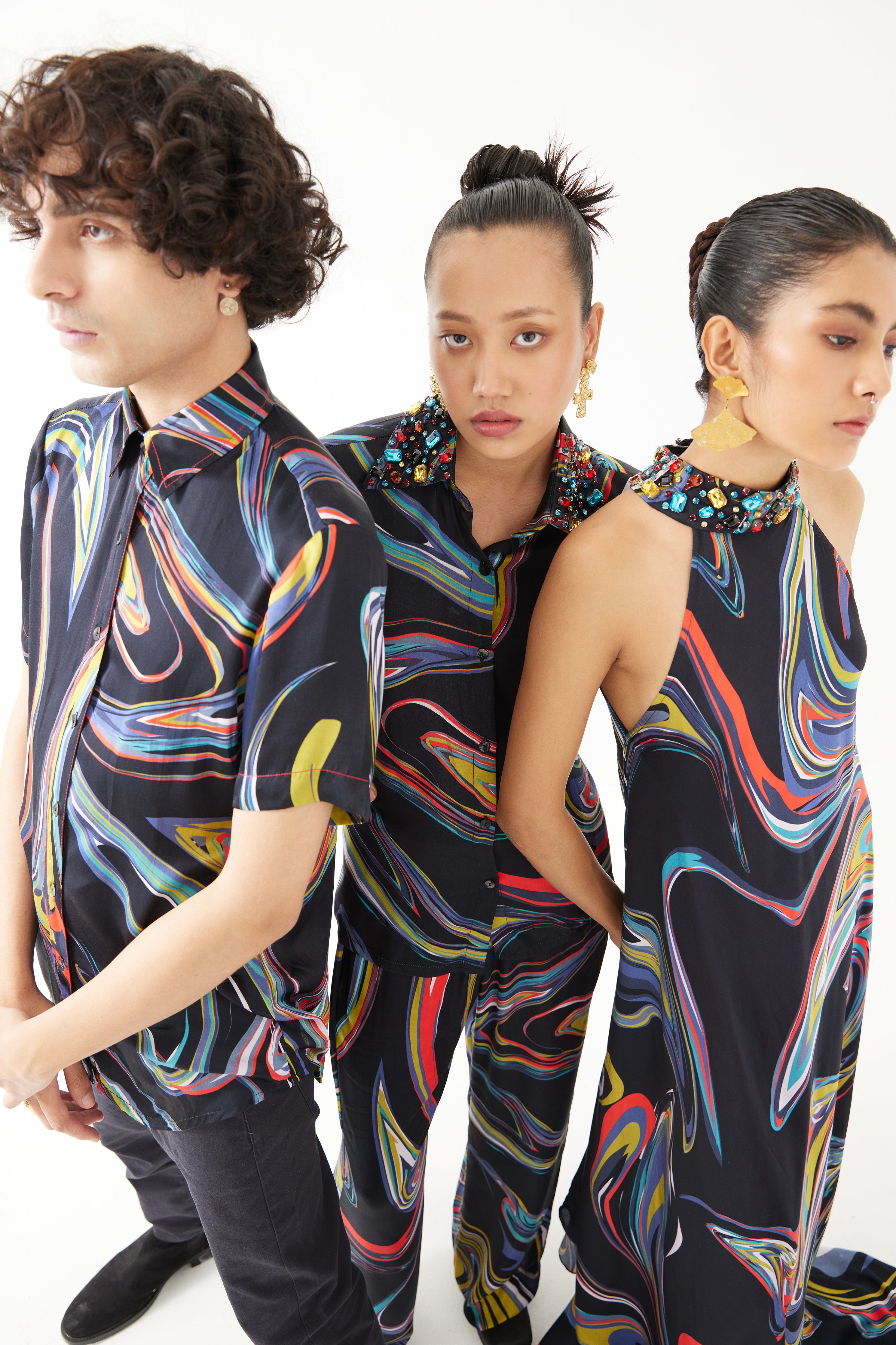 Galaxy Half Sleeve Men's Shirt