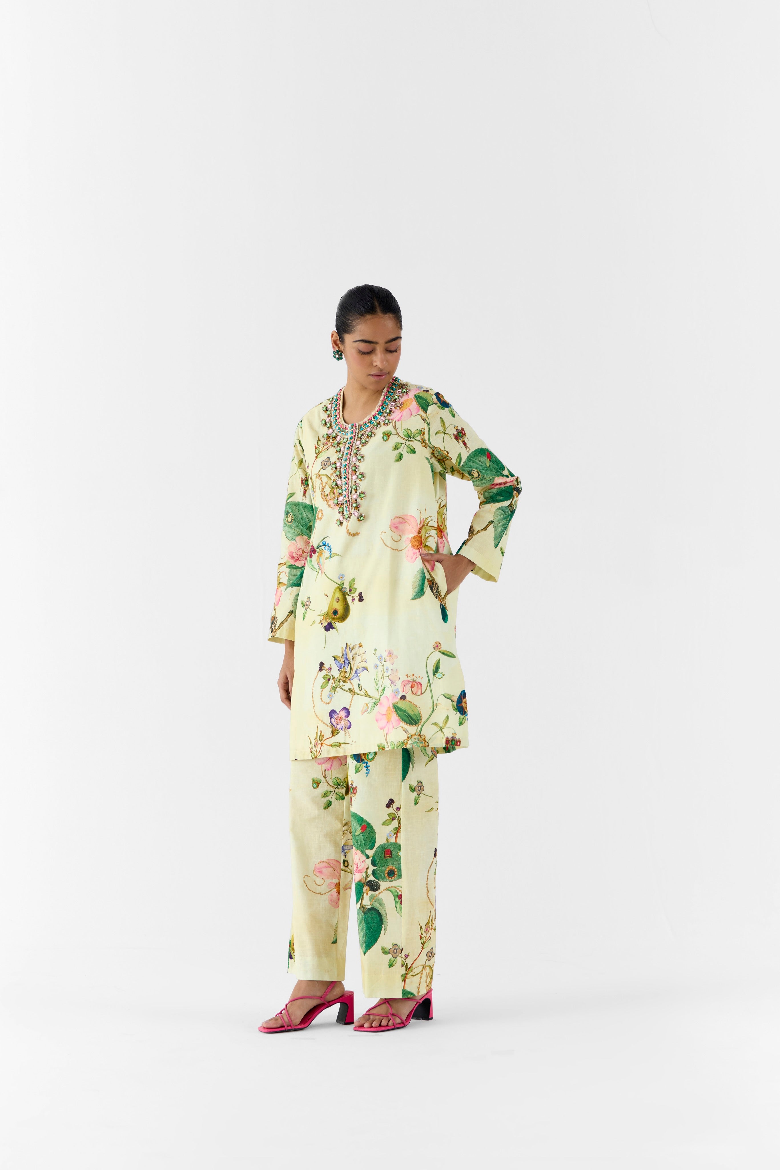 BLOSSOM STONEWORK KURTA & PANTS