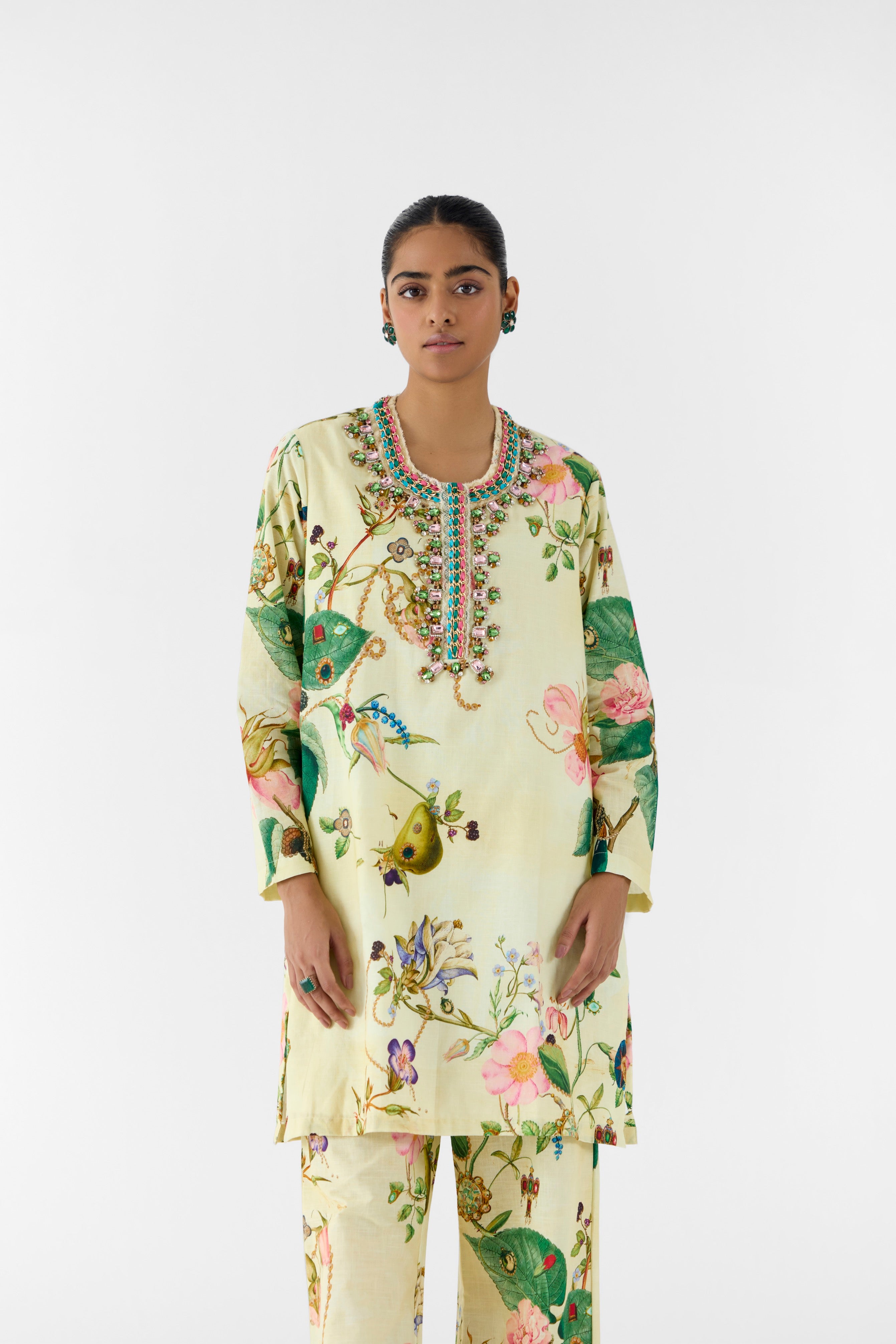 BLOSSOM STONEWORK KURTA & PANTS