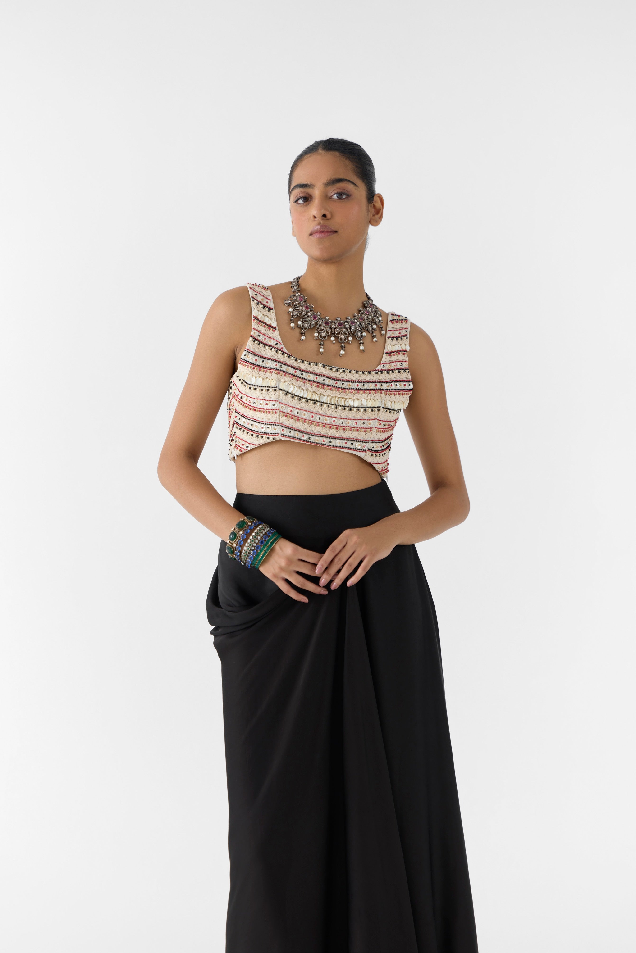 VINTAGE BLOUSE & KNOT SKIRT