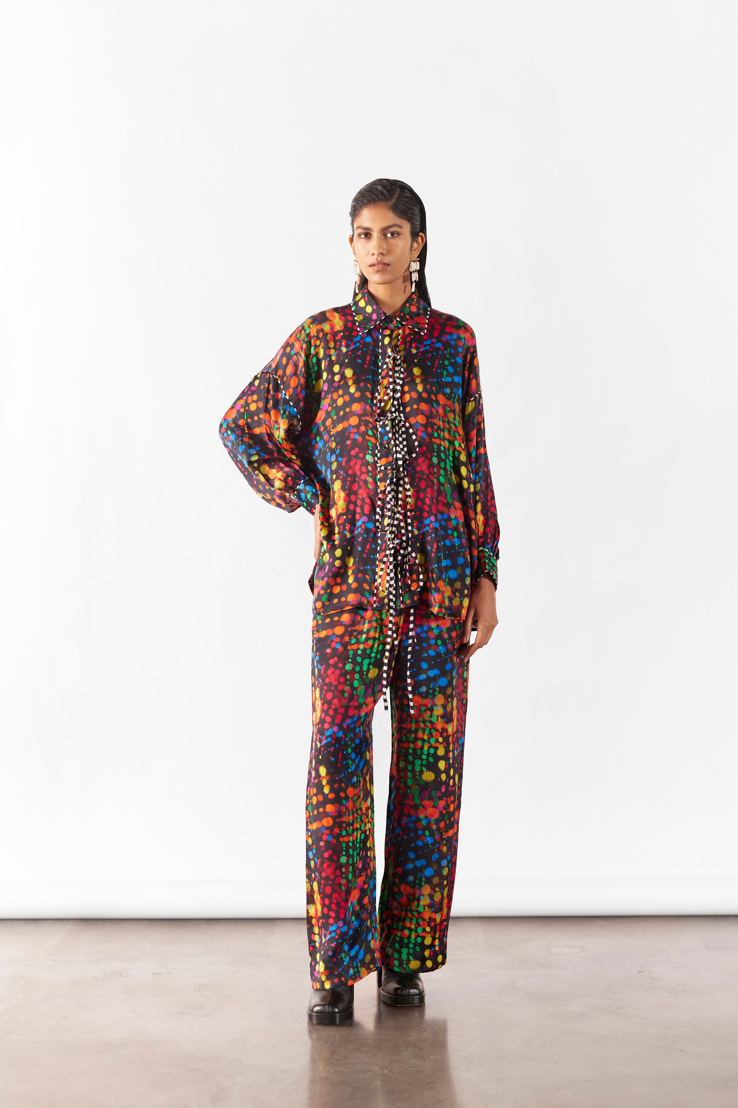 WILDFLOWER KNOT SHIRT AND PANTS CO-ORD