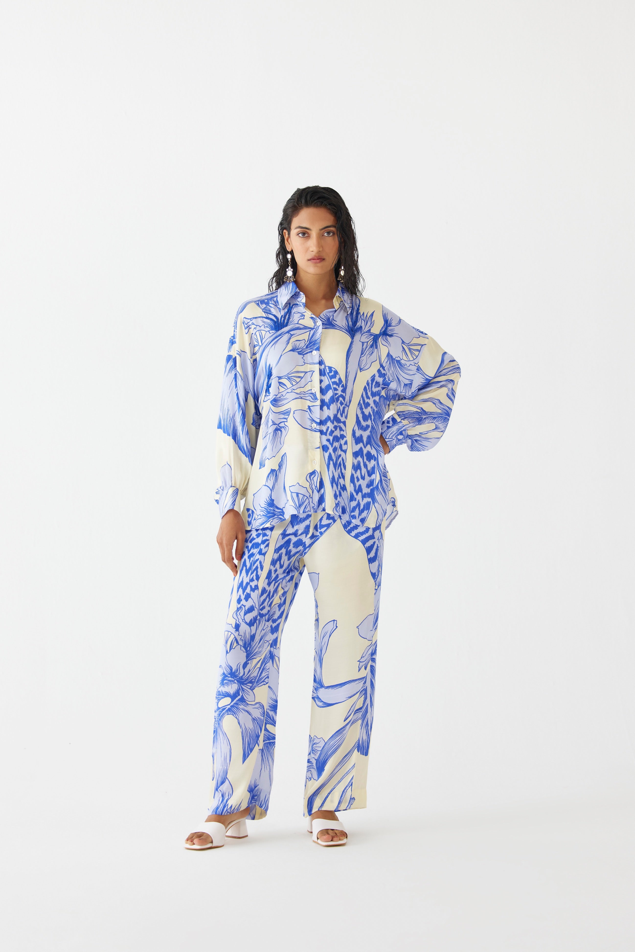 BLUE APHRODITE SHIRTS & TROUSERS CO-ORD