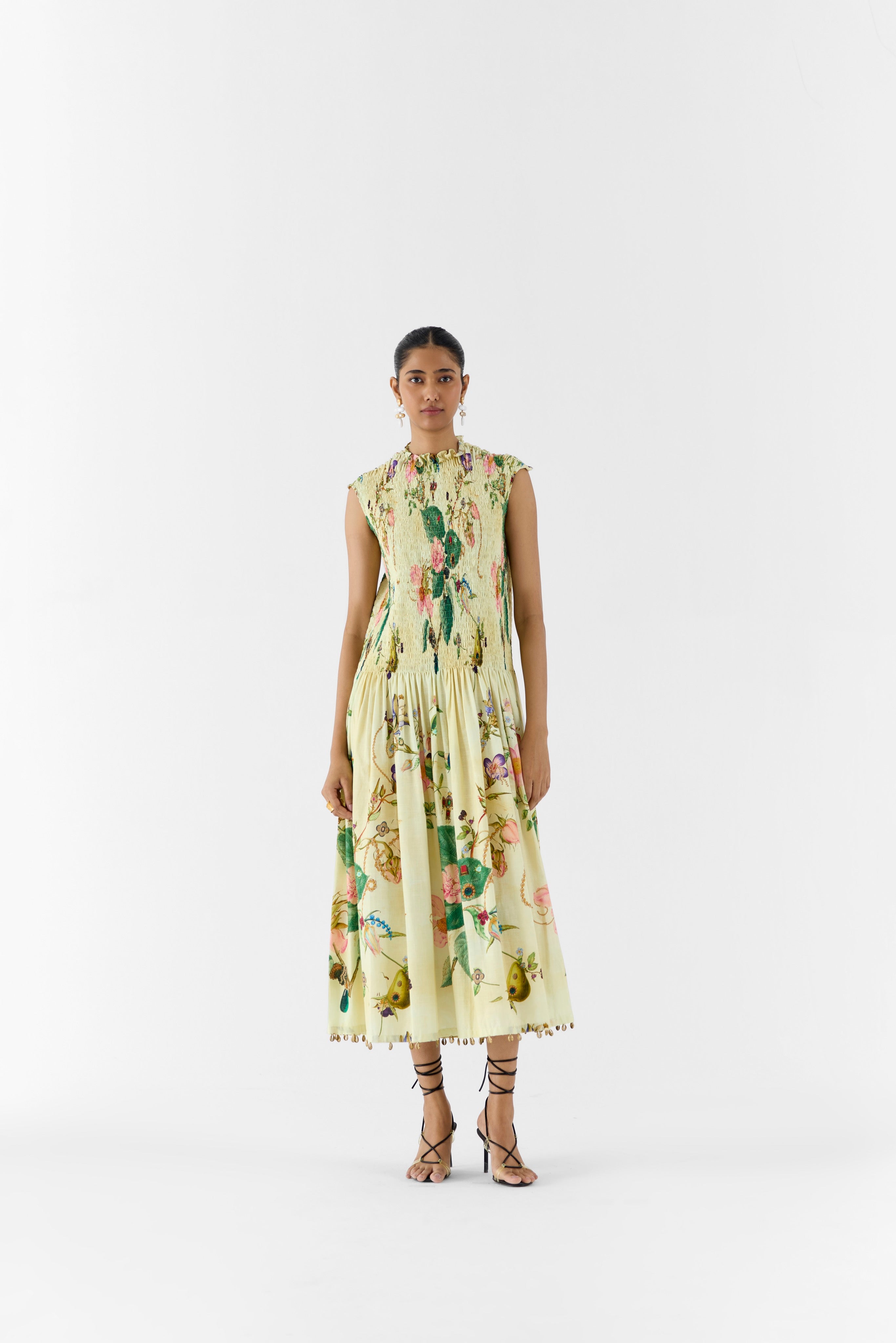 BLOSSOM RUCHING DRESS