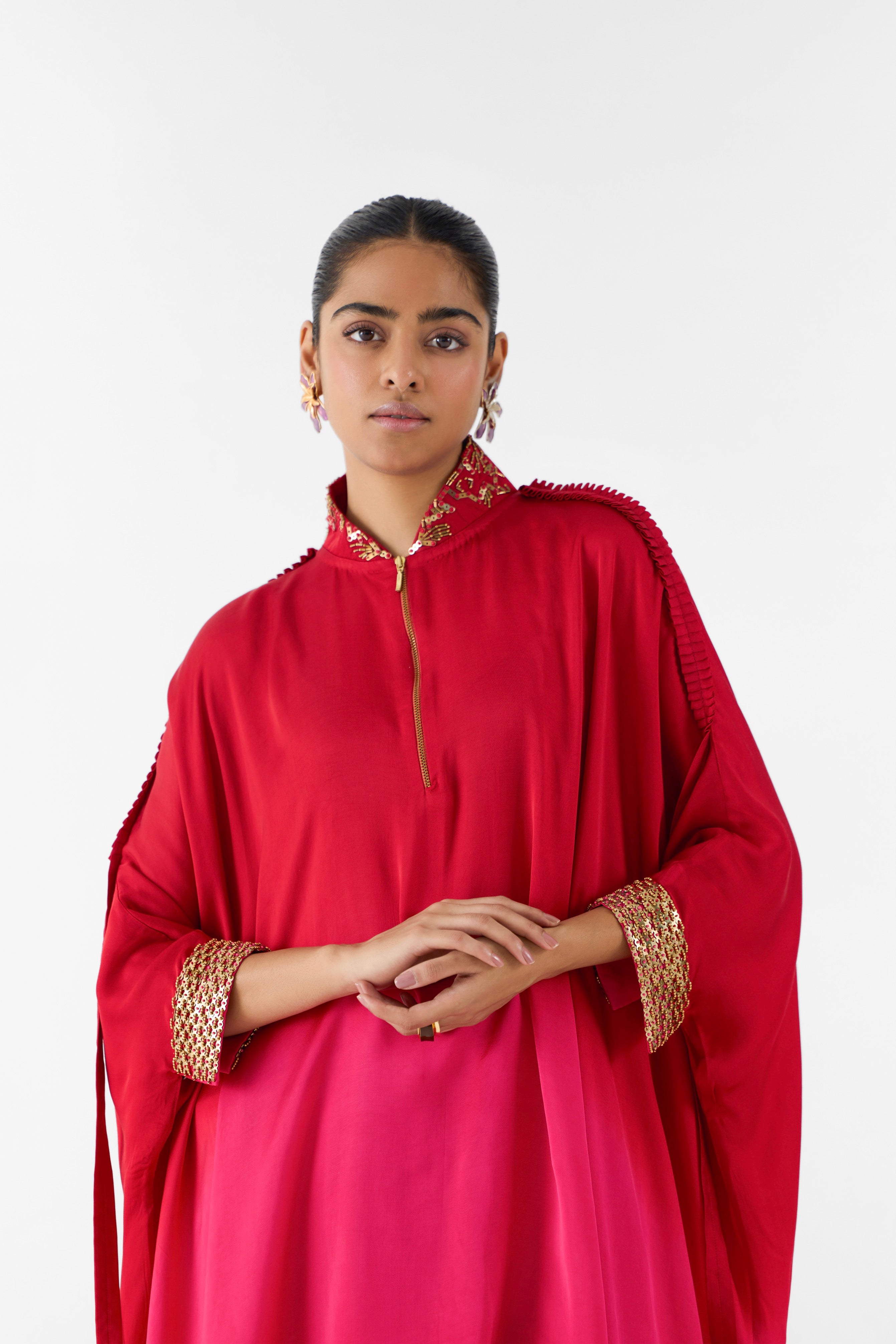 QUARTZ OMBRE KIMONO AND KNOT SKIRT