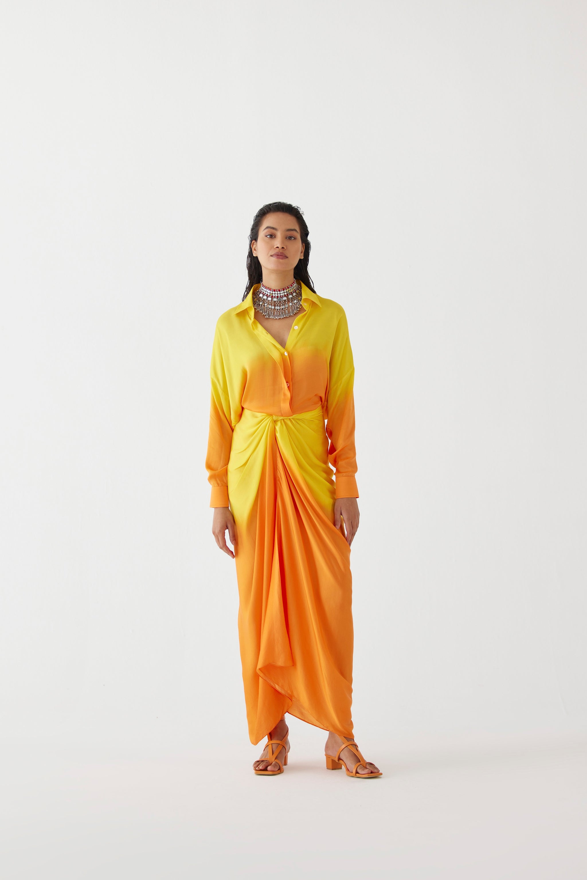TWILIGHT SHIRT DRAPED DRESS