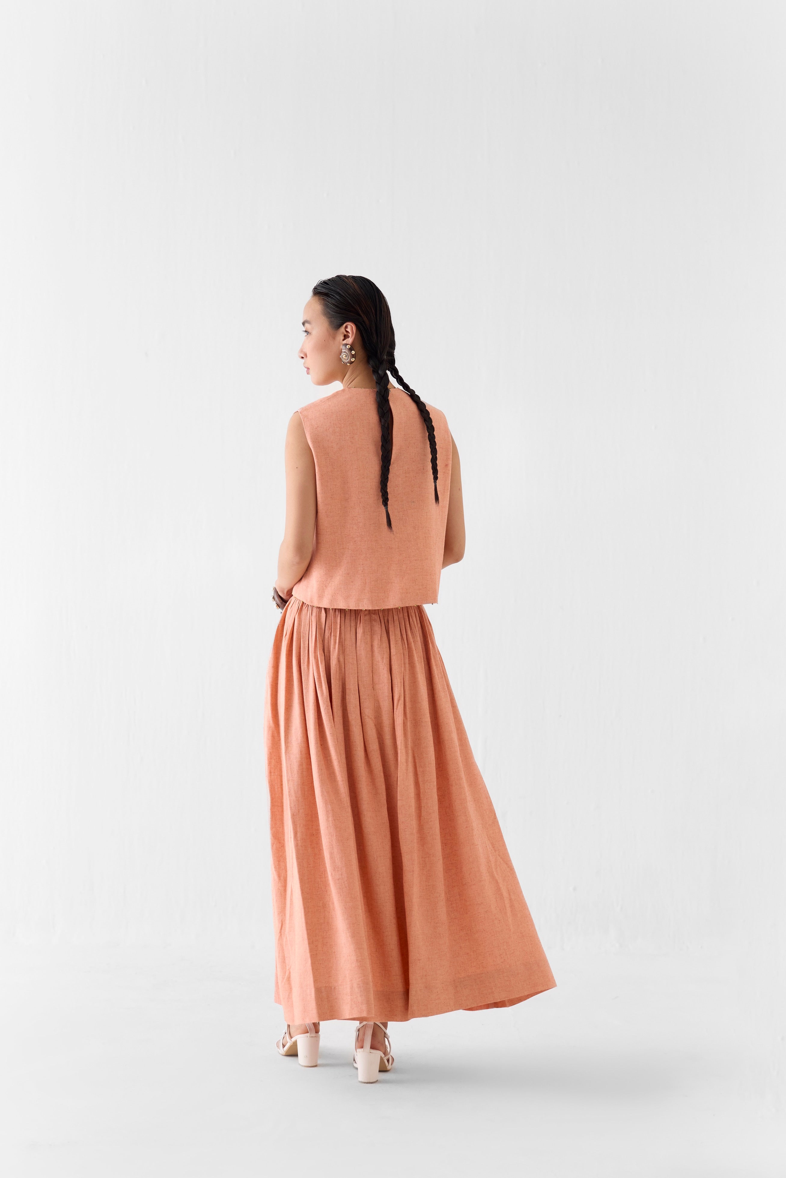 SAHARA LINEN CROP TOP & SKIRT CO-ORD