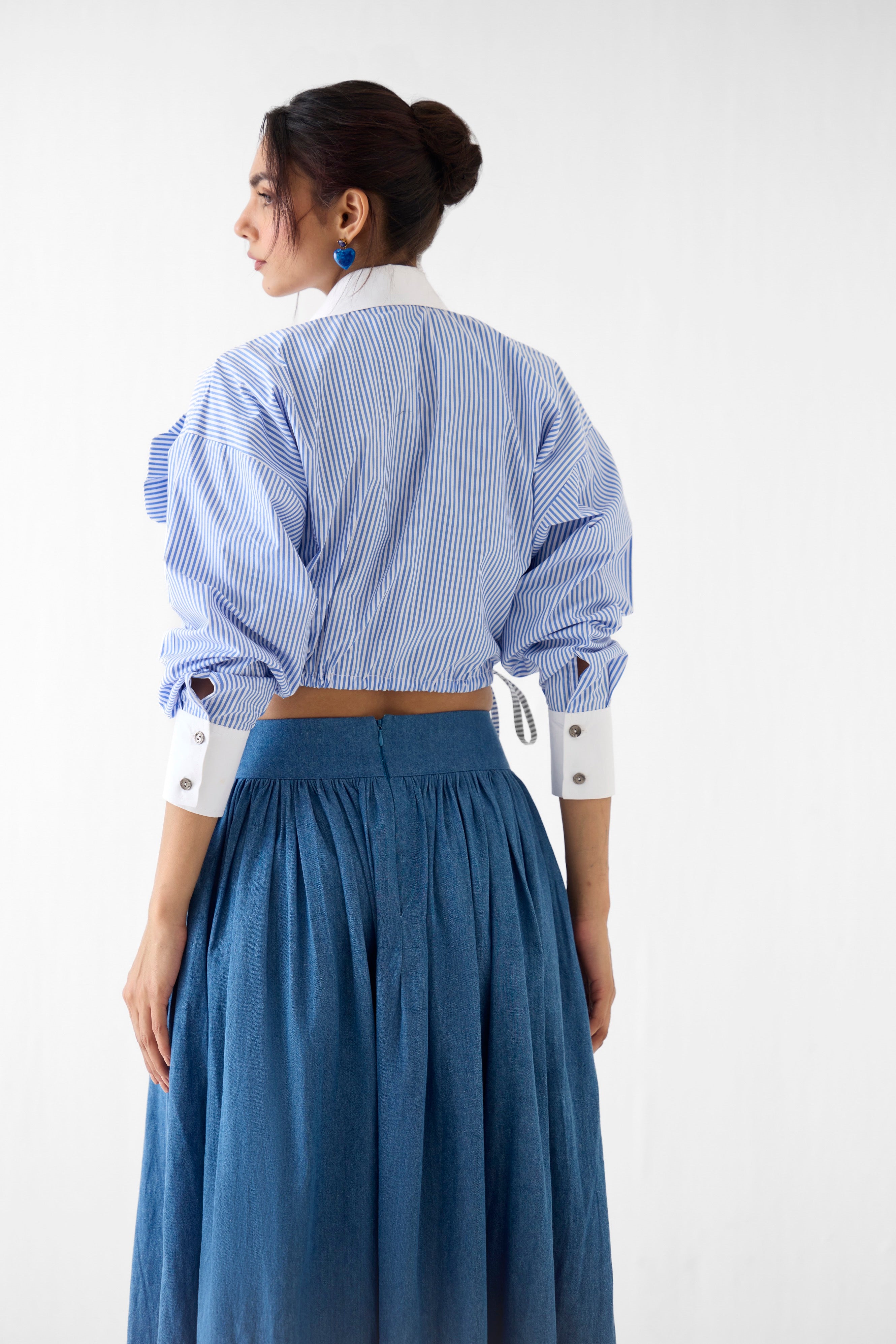 AZURE CROP SHIRT