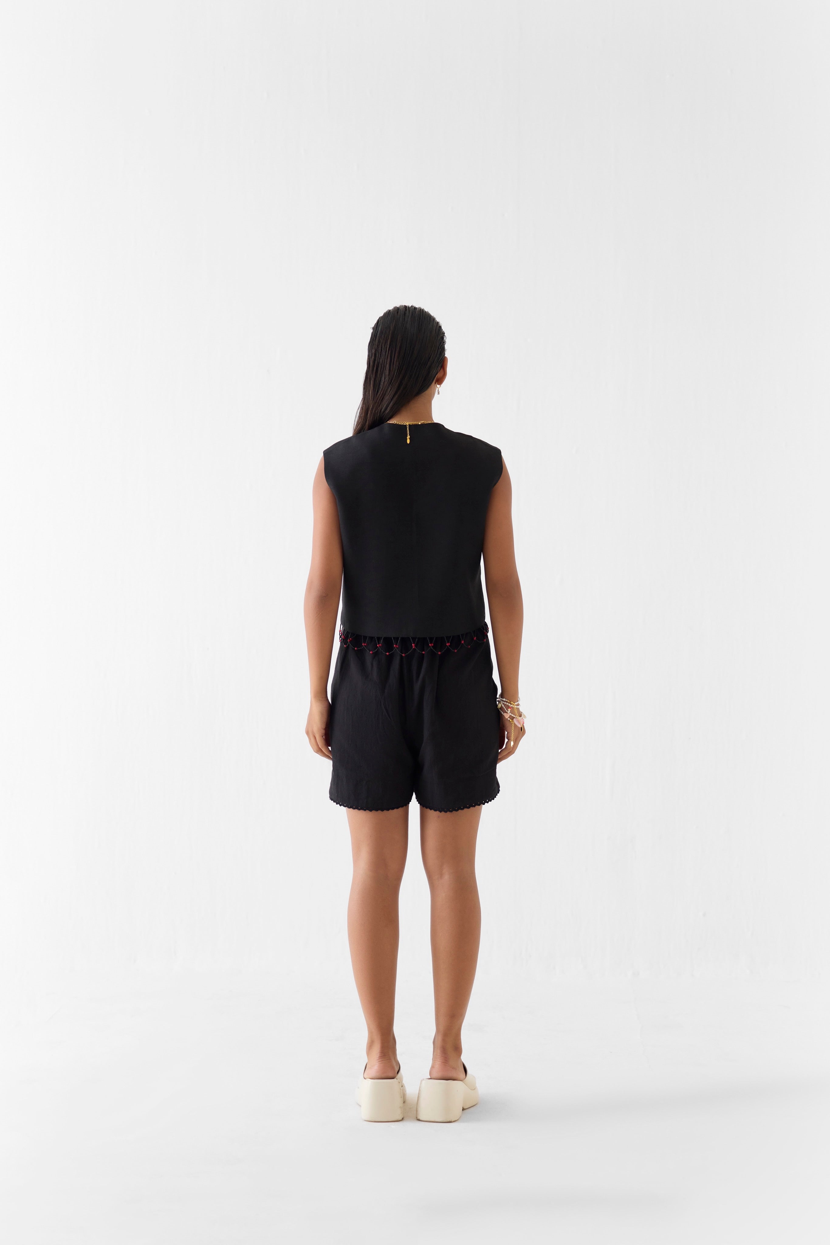 SAHARA NIGHT VEST AND SHORTS CO-ORD