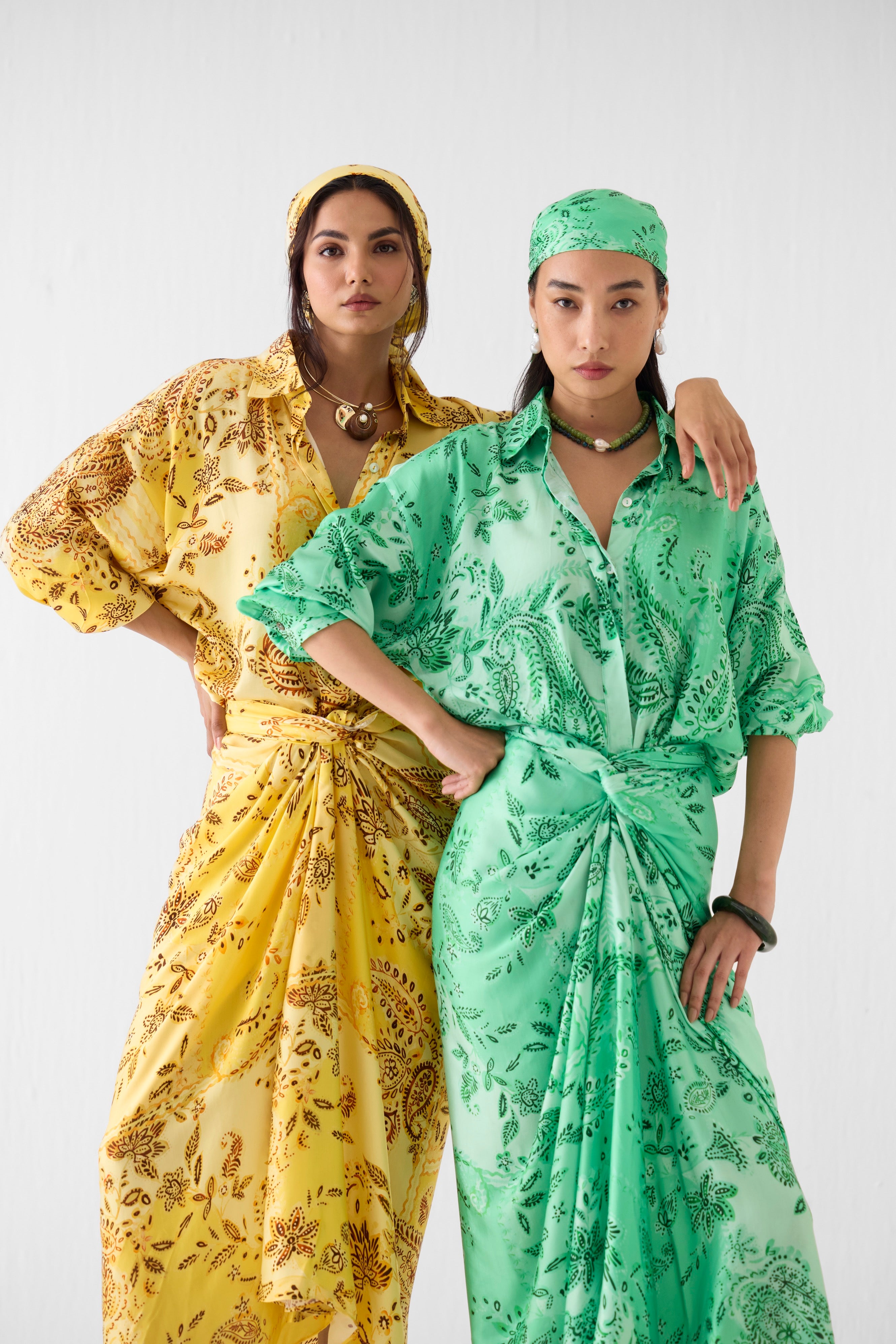 AMBI DRAPED SHIRT DRESS