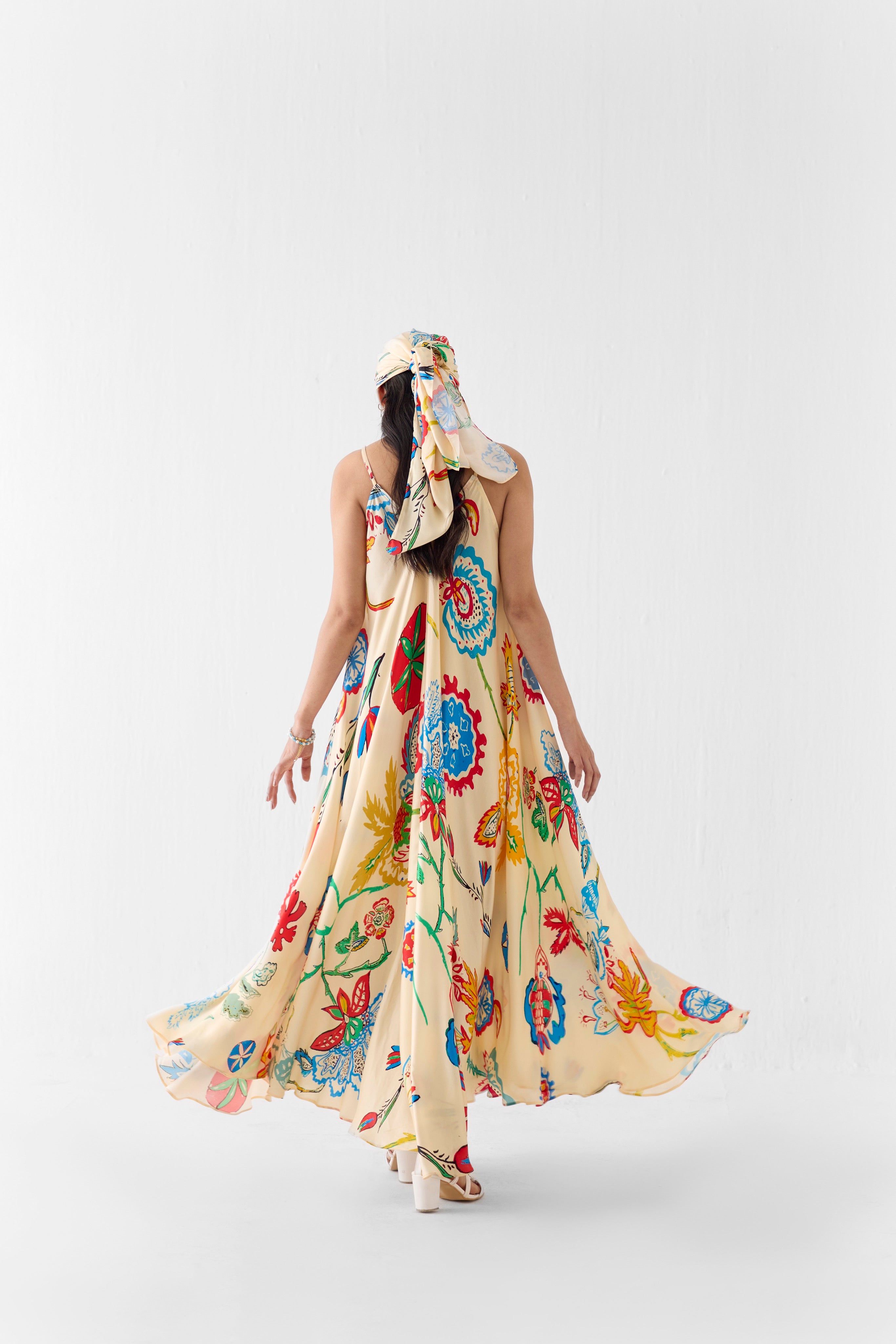 SANGANER STRAPPY DRESS