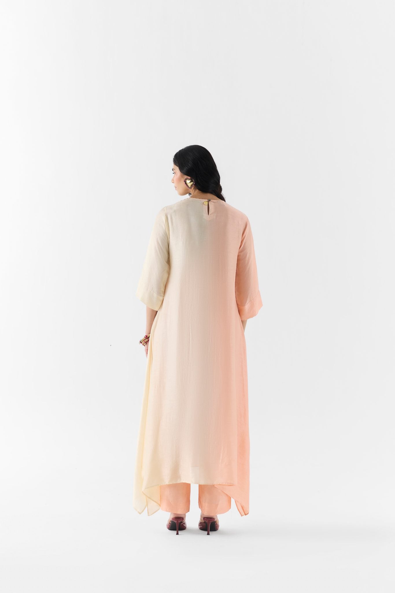 Tiffany kurta and pants set, front view on model