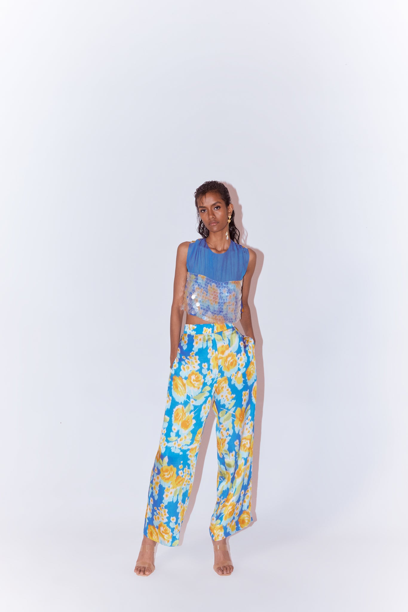 Marigold Crop top & Trousers Co-ord